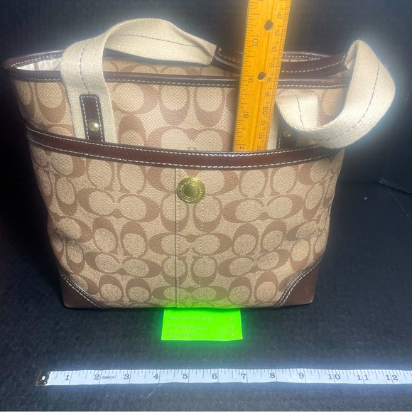 Coach Signature Heritage Stage Coach Carriage Tote FABULOUS - Picture 11 of 17